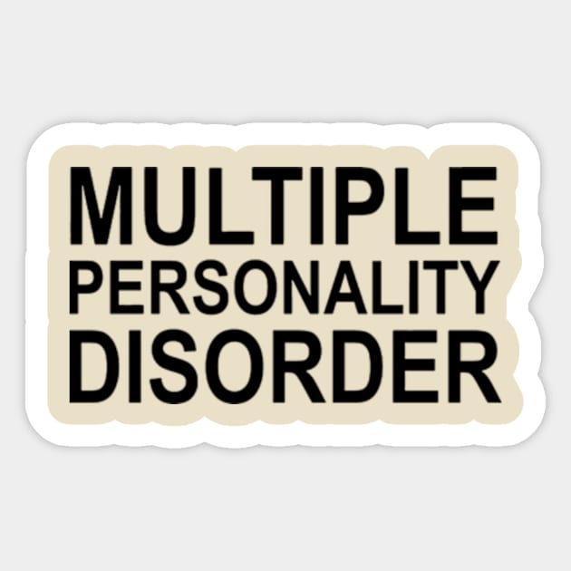 Multiple Personality Disorder Sticker by Travis ★★★★★